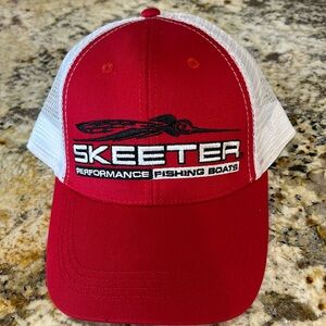 Red & White Trucker Hat - Performance Fishing Boats